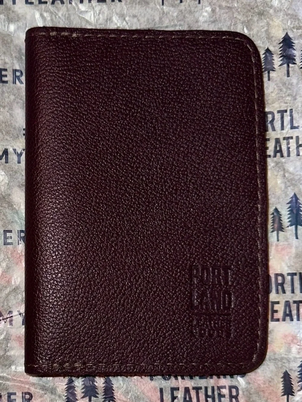 BNNU Portland Leather Goods Plum Passport Wallet